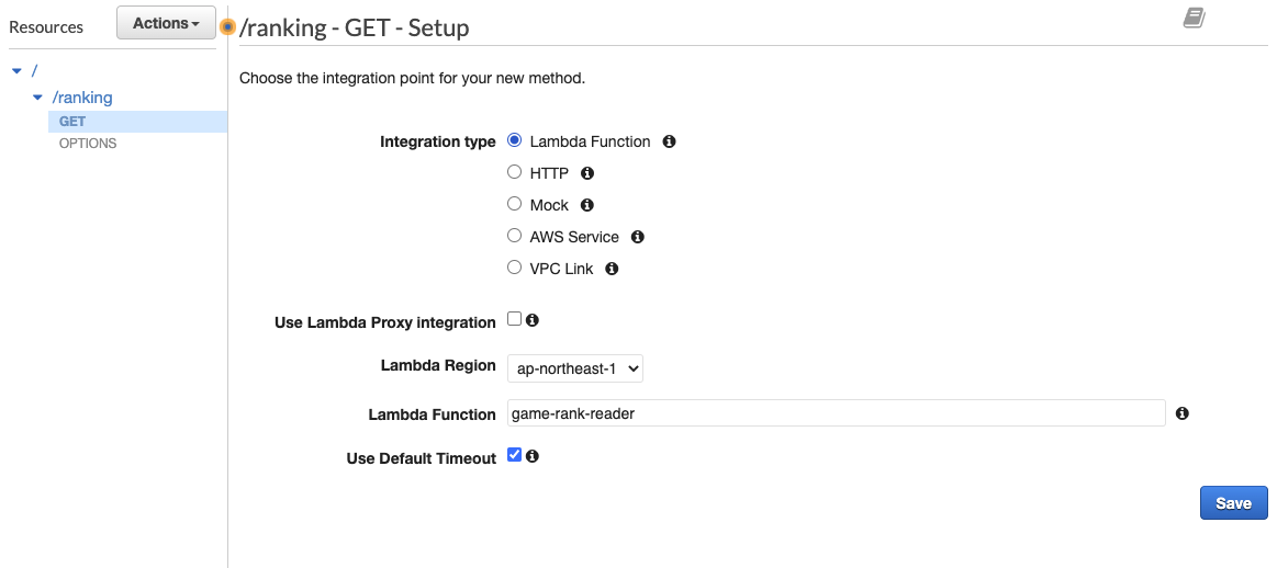 Configuring API Gateway :: Start Full Stack Game with GameLift